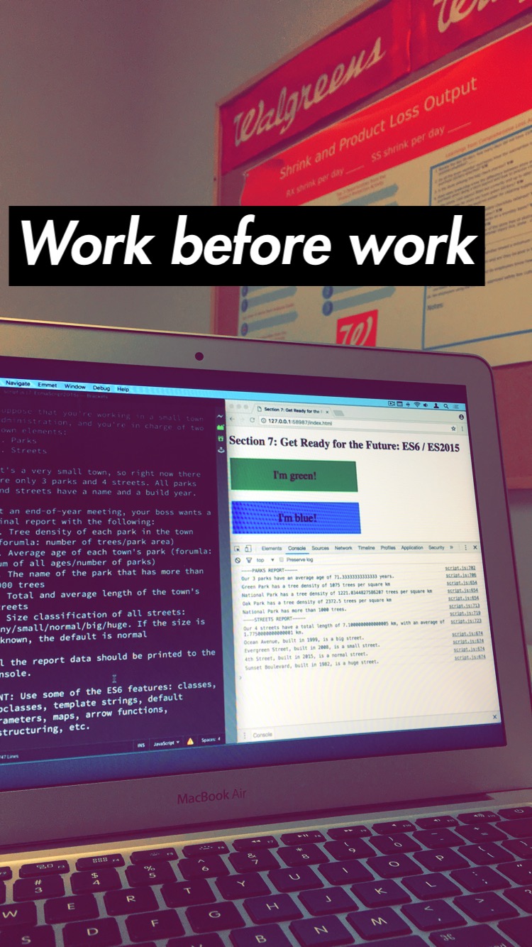 Working before work image